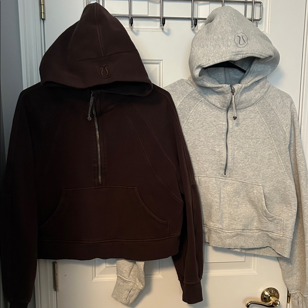 lululemon athletica Brown and Gray Hooded Jackets